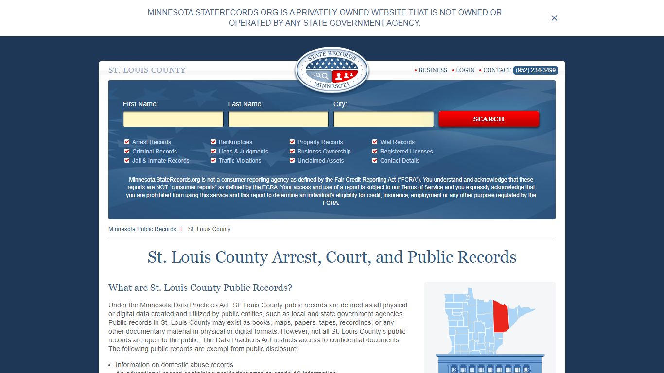 St. Louis County Arrest, Court, and Public Records